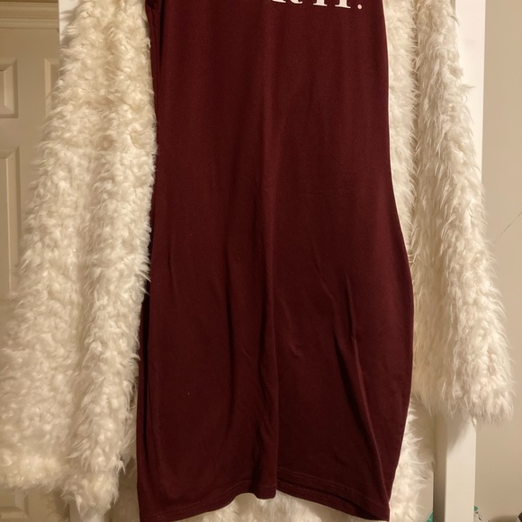 The Brak Up Maroon And White “OVER IT” dress🤍😍‼️ - Picture 2 of 4